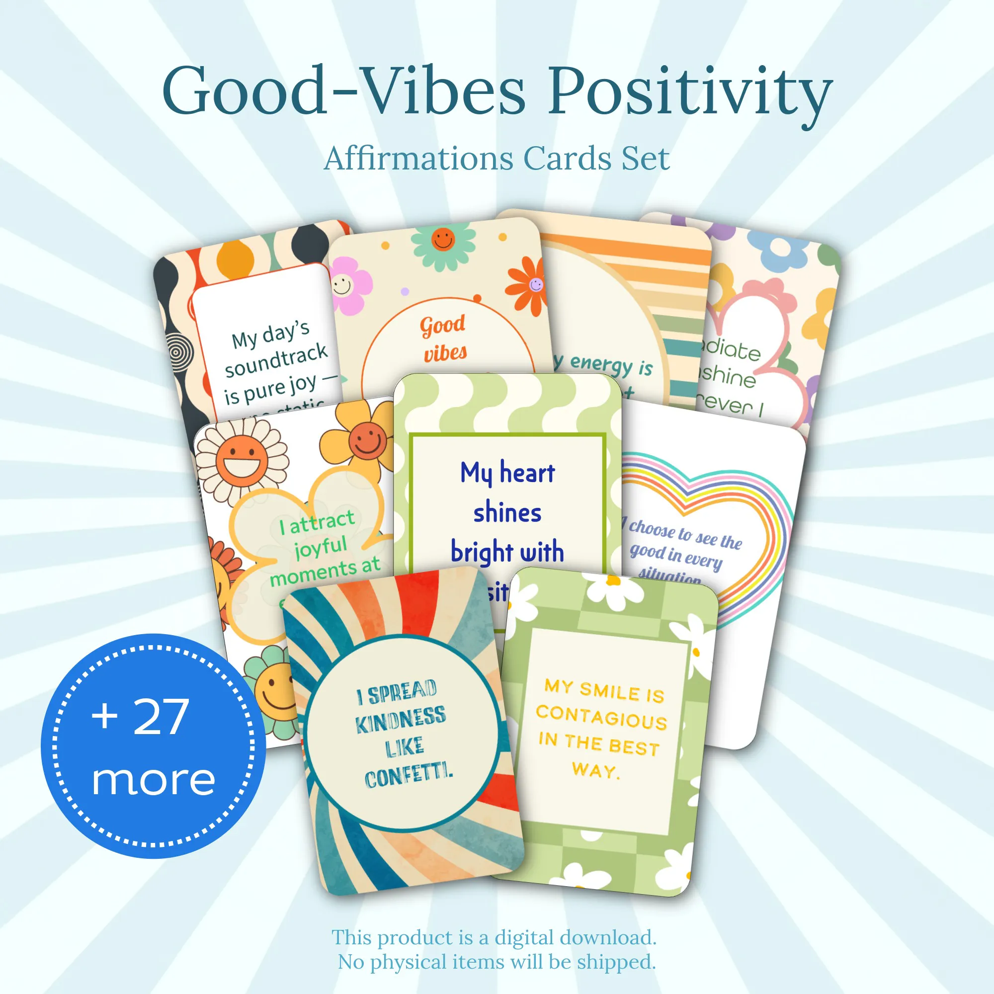 Good-Vibes Positivity - Affirmation Cards (Printable)
