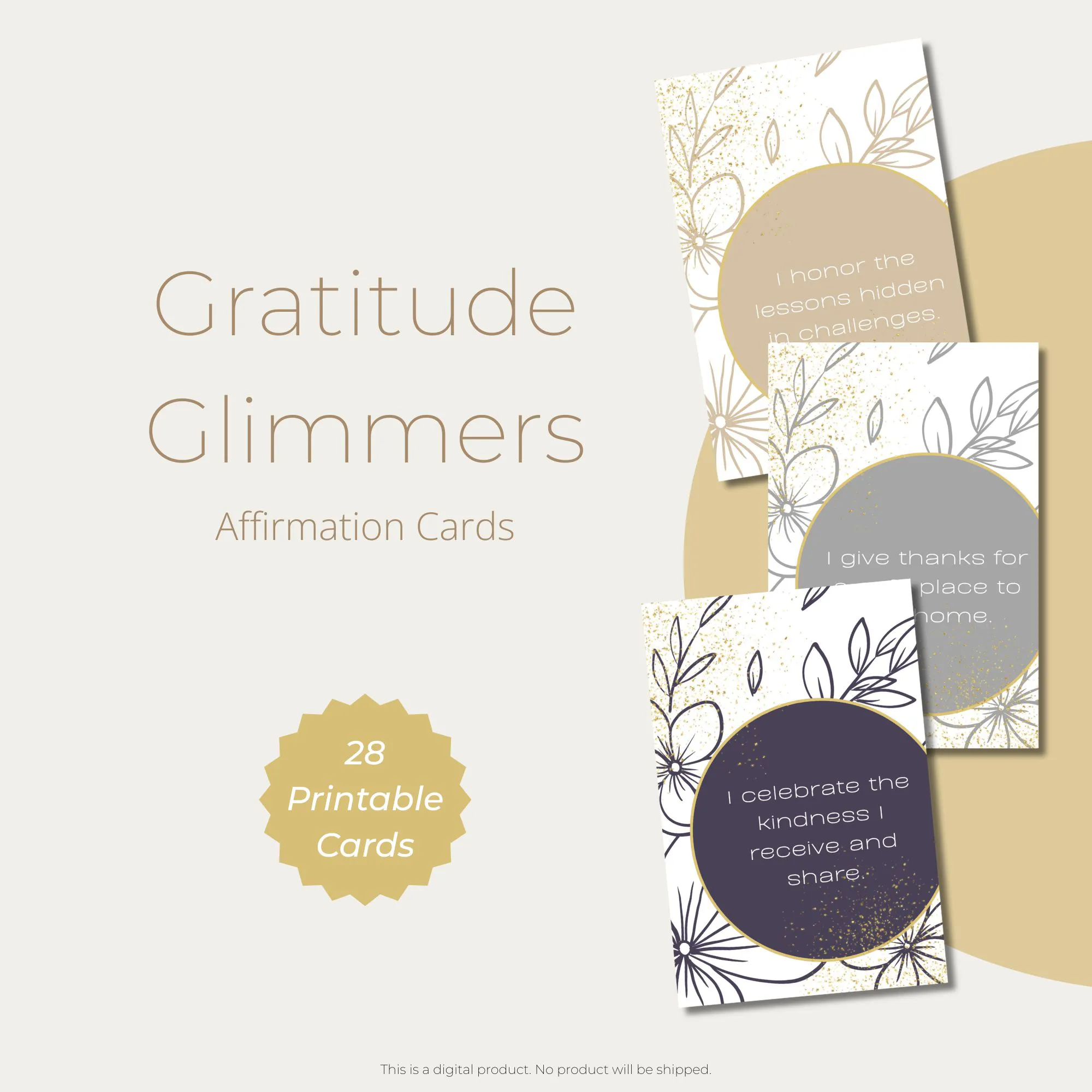 Gratitude Glimmers Affirmation Cards
