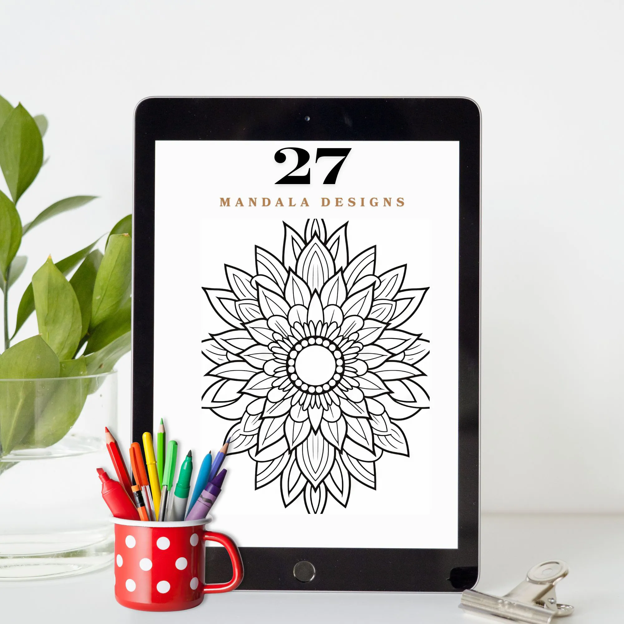 Large Mandala – Mix-N-Match Coloring Pages (Volume 1)